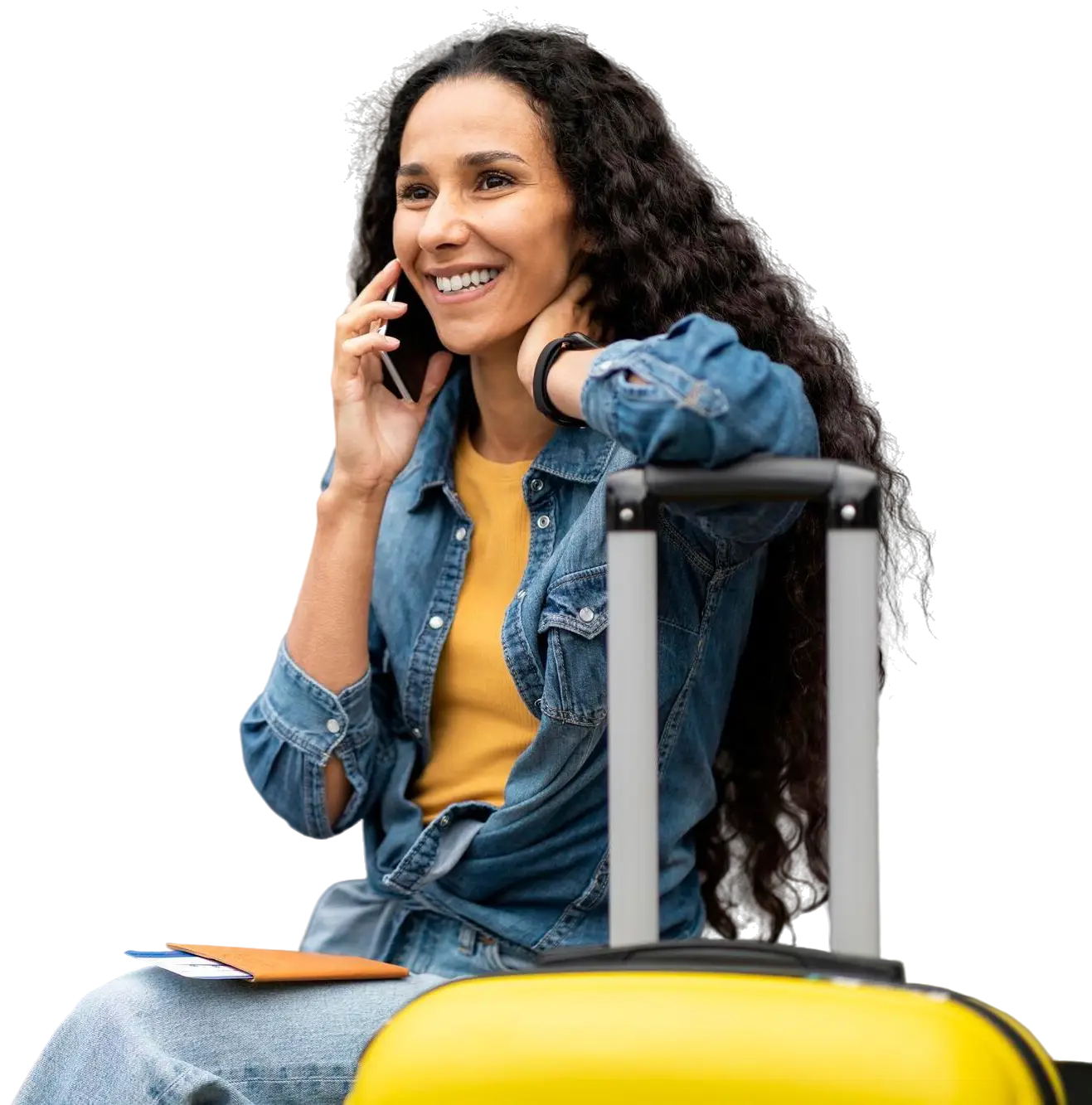 Traveler with backpack